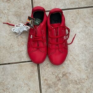 NWT Goats 454W Red Leather Sneakers